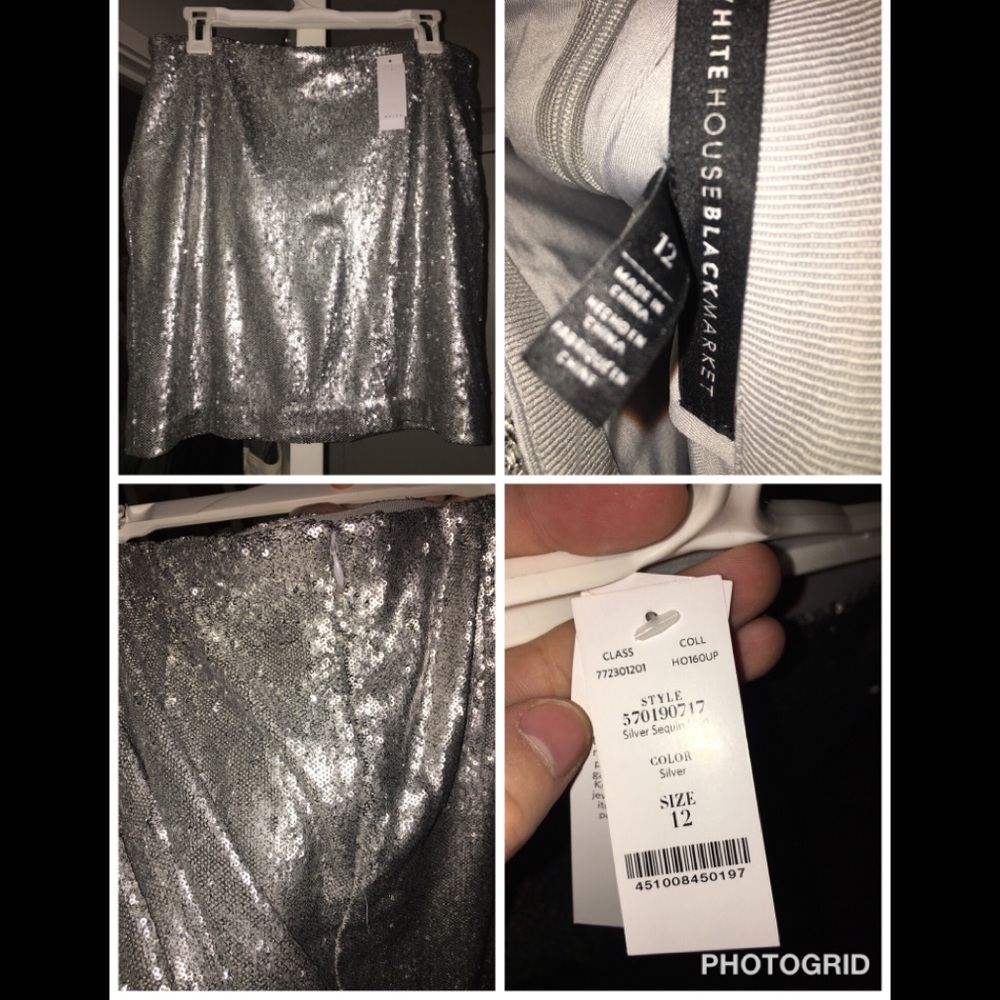 SOLD Silver sparkle mini